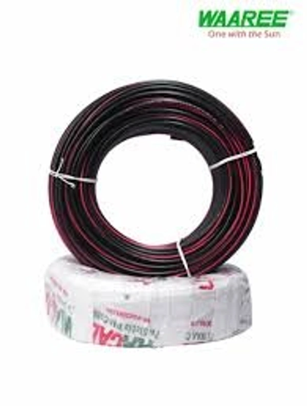 Waaree Wacab 4 Sq. mm Solar DC Cable - 30 Meter (15 Red + 15 Black)