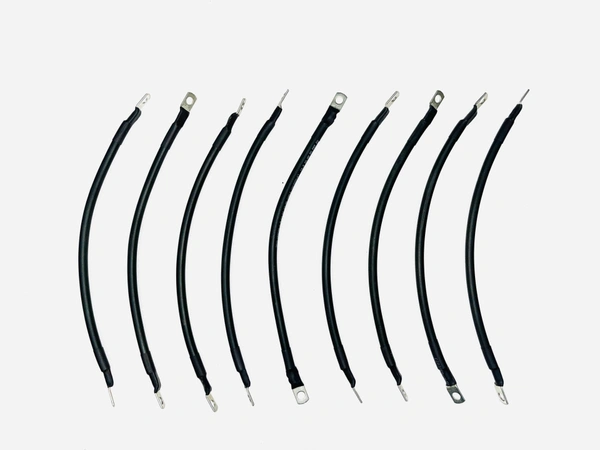 25 Sq. MM DC Battery Connecting Cable with Ring Lugs - 9 Pieces, 1 Feet
