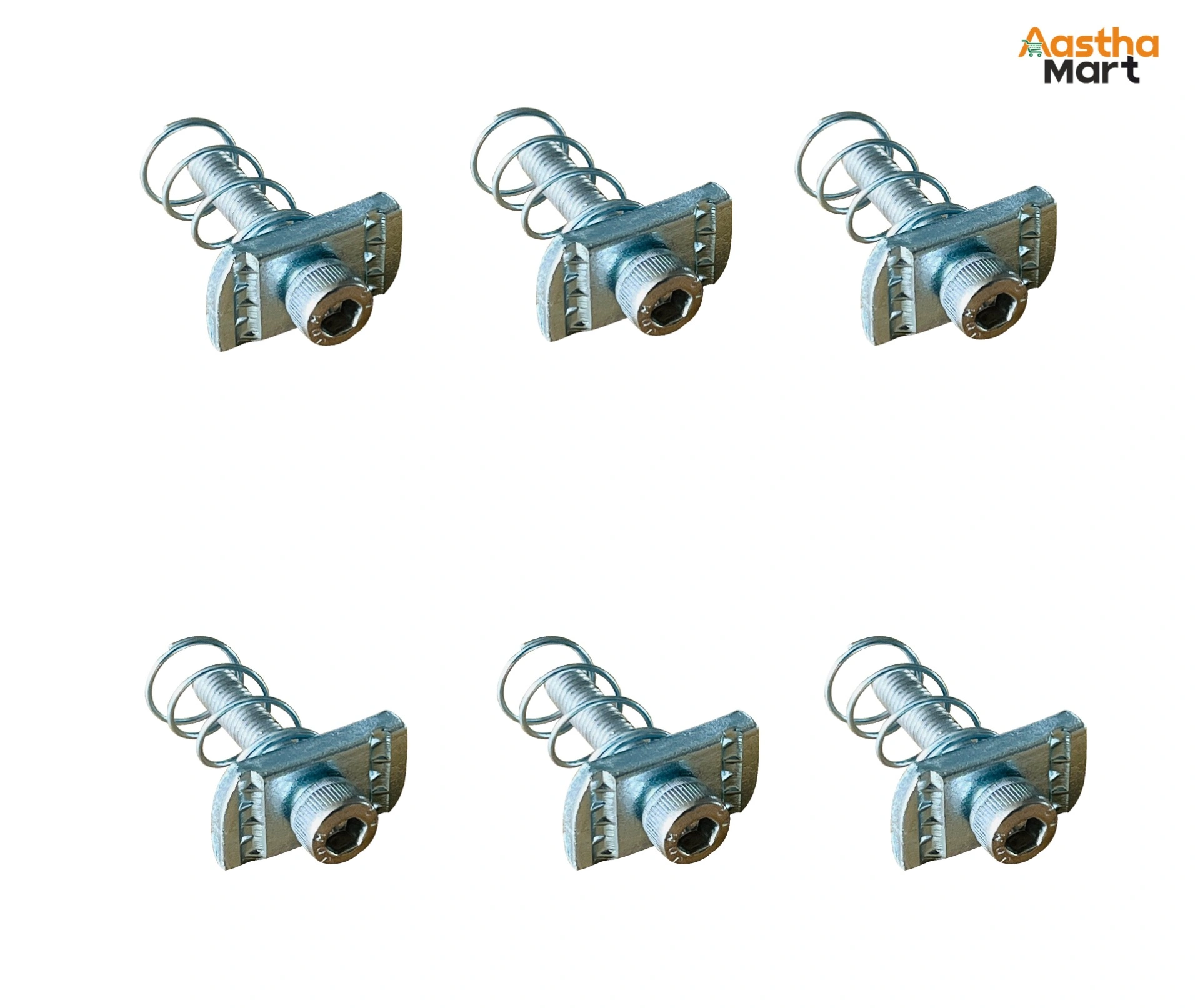 Solar Panel Mounting SS Allen Bolt M8 40MM with GI Spring Nut