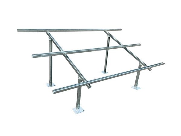 Solar Panel Mounting GI U-Channel Structure For 2 Panels 500-650W