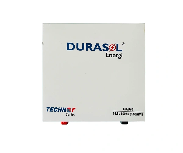 Durasol 25.6V 100AH Lithium PO4 Wall Mount Battery 5 Years Warranty with Parallel BMS