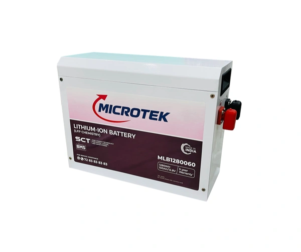Microtek 12.8V 100AH Lithium PO4 Battery 5 Years Warranty