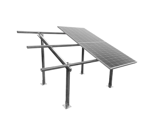 Solar Panel Mounting GI C-Channel Structure For 2 Panels 300-650W