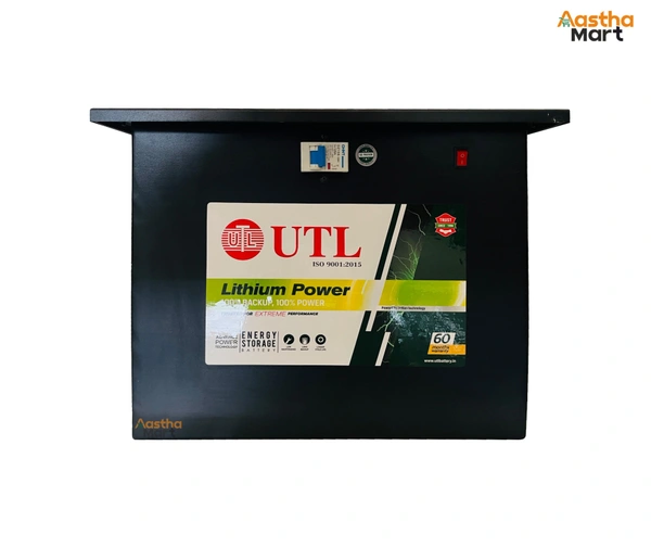UTL Solar Power Generating System (590W Topcon Bifacial Solar Panel- 4 No., Gamma+ GPP 3350 Li-ion 3KVA 24V MPPT Solar Lithium PCU, UTL 25.6V 100AH Lithium PO4 Battery 