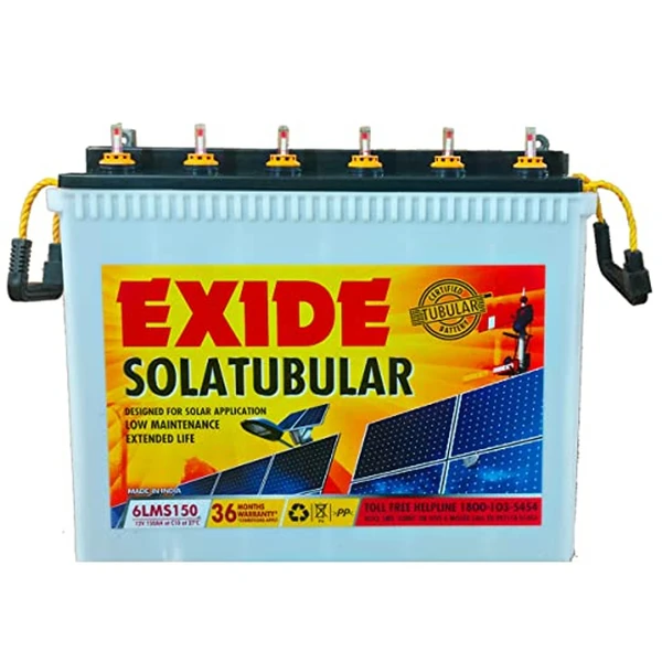 Exide SolaTubular 6LMS 150Ah Solar C10 Battery 3 Years Warranty