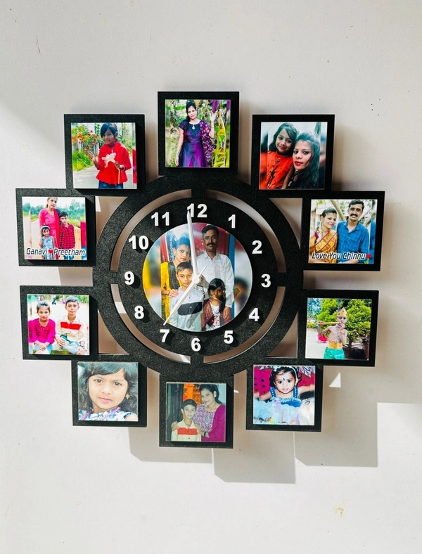 Wooden Wall Hanging Clock - 12x12 Inches