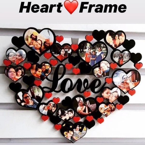 Wooden Heart Photo Frame  - 15x15