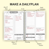 Thinkcrafts  Daily Planner Undated, Schedule Your Day, Manage to-do List, Goals Tracker, Wellness Tracker