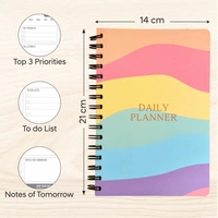 Thinkcrafts  Daily Planner Undated, Schedule Your Day, Manage to-do List, Goals Tracker, Wellness Tracker