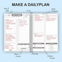 Thinkcraft Daily Planner Undated, Schedule Your Day, Manage to-do List, Goals Tracker, Wellness Tracker
