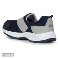 Men Navy Blue Grey Self Design Sports Running Shoes - Stratos, 6