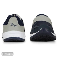 Men Navy Blue Grey Self Design Sports Running Shoes - Stratos, 7