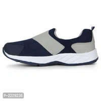 Men Navy Blue Grey Self Design Sports Running Shoes - Stratos, 8