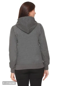 Winter wear  HARDIHOOD Regular fit Winter wear Gym Hoodie Sweatshirt for Women - Gray, L