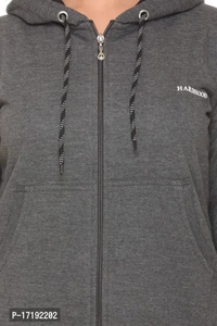 Winter wear  HARDIHOOD Regular fit Winter wear Gym Hoodie Sweatshirt for Women - Gray, L