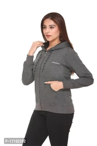 Winter wear  HARDIHOOD Regular fit Winter wear Gym Hoodie Sweatshirt for Women - Gray, L