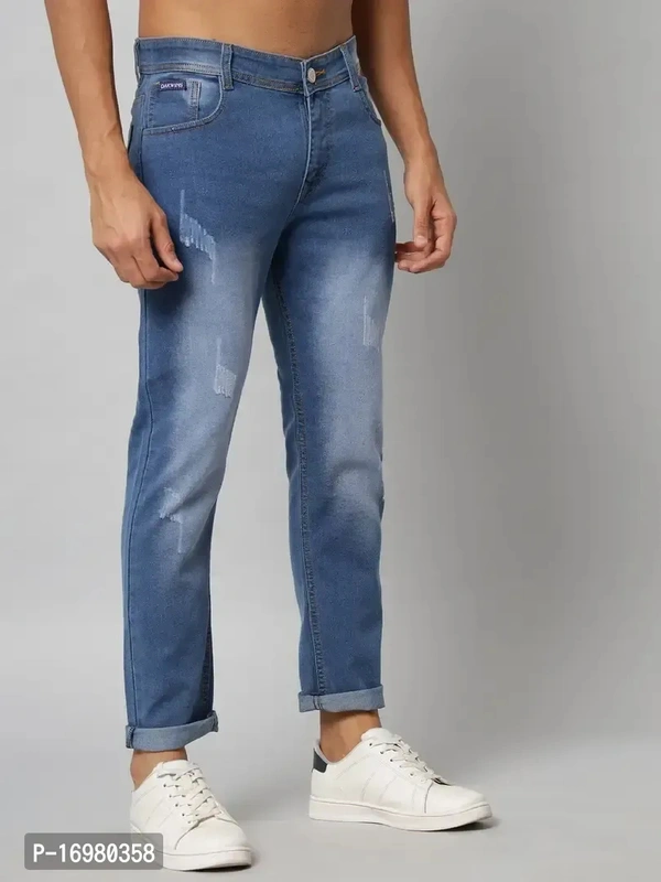 Dakwins DAKWINS Stylish Blue Denim Mid-Rise Jeans For Men - Blue, 32