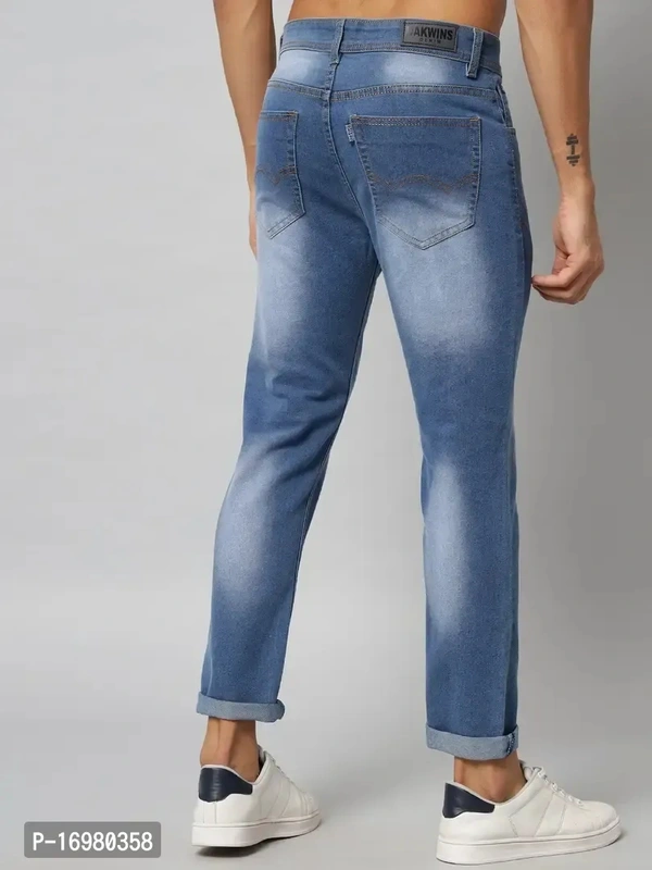 Dakwins DAKWINS Stylish Blue Denim Mid-Rise Jeans For Men - Blue, 32