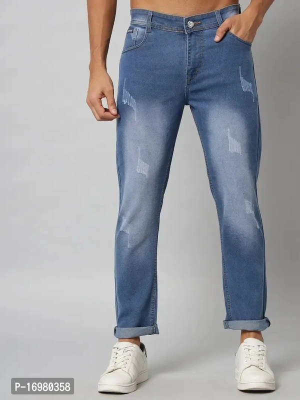 Dakwins DAKWINS Stylish Blue Denim Mid-Rise Jeans For Men - Blue, 32