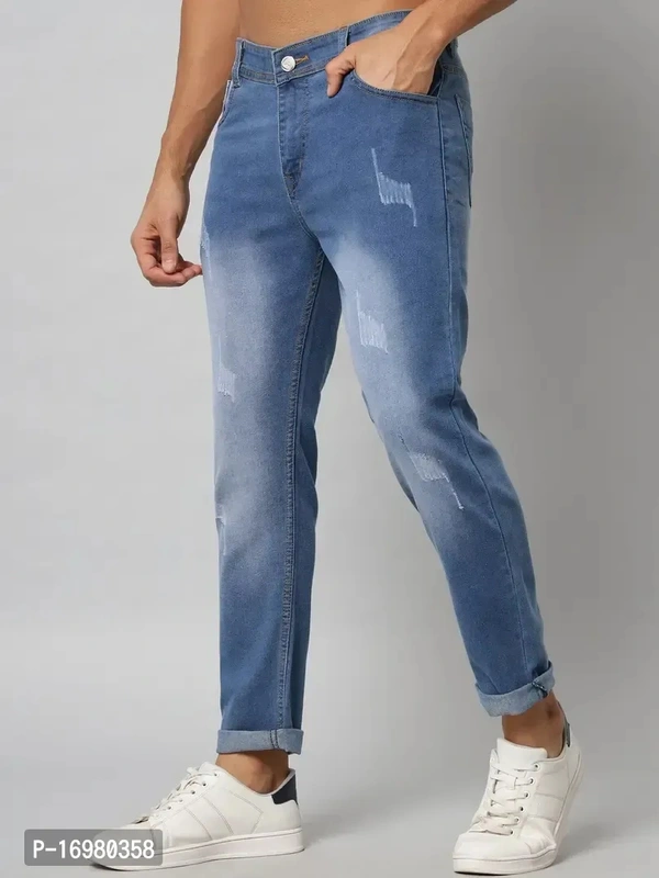 Dakwins DAKWINS Stylish Blue Denim Mid-Rise Jeans For Men - Blue, 32