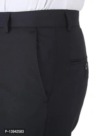 Maleni MALENO Men's Regular Fit Formal Trouser - Black, 34