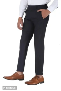 Maleni MALENO Men's Regular Fit Formal Trouser - Black, 36
