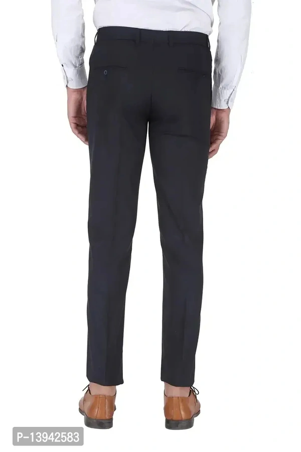 Maleni MALENO Men's Regular Fit Formal Trouser - Black, 36