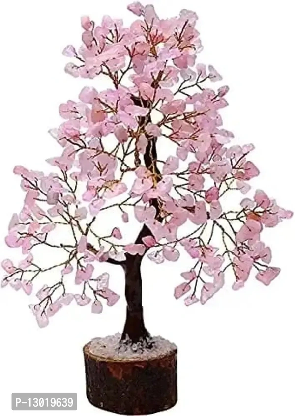 Rose Quartz Tree 300 Beads Rose Quartrz Tree 10inch Height, 300 Beads Rose Quartz Tree - Midium