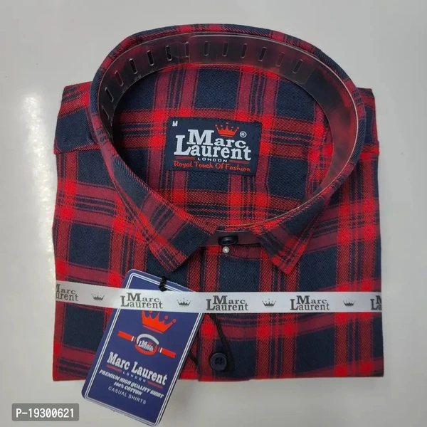 Men's Check Shirts - Red, M