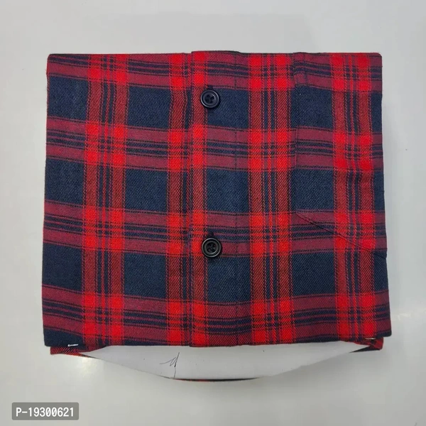Men's Check Shirts - Red, L