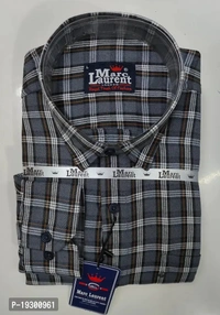 Men's Check Shirts - Gray, M