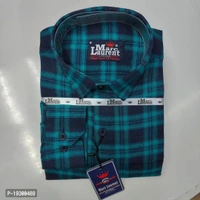 Men's Check Shirts - Teal, L