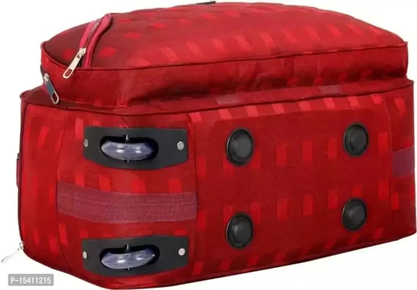 Mumbai Tourister Strolley Duffel Bag Roller Wheels Lightweight 57L Travel Duffel Bags with Wheel - Red, 56