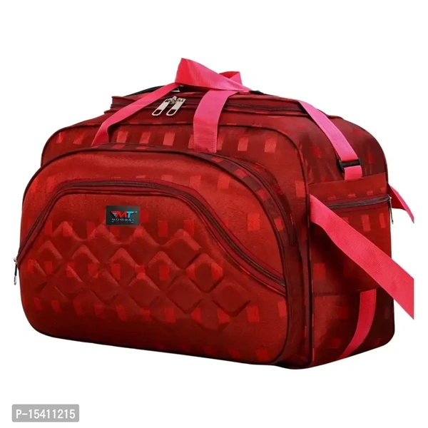 Mumbai Tourister Strolley Duffel Bag Roller Wheels Lightweight 57L Travel Duffel Bags with Wheel - Red, 56