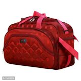 Mumbai Tourister Strolley Duffel Bag Roller Wheels Lightweight 57L Travel Duffel Bags with Wheel - Red