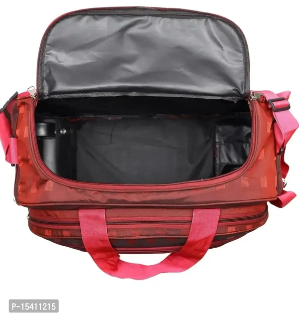 Mumbai Tourister Strolley Duffel Bag Roller Wheels Lightweight 57L Travel Duffel Bags with Wheel - Red