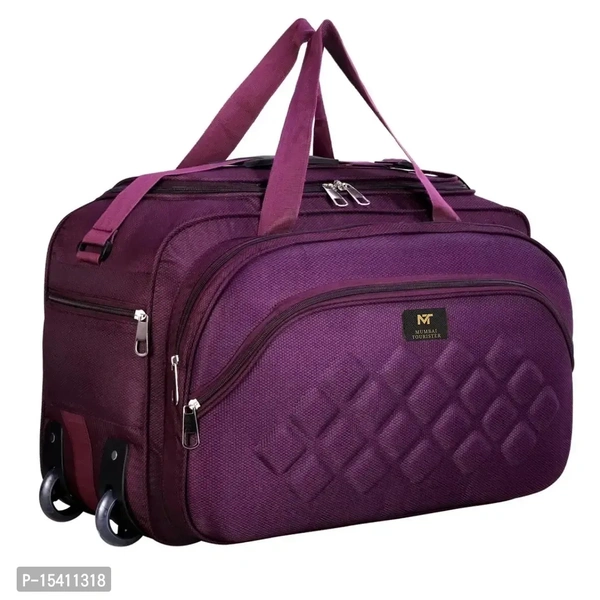 Mumbai Tourister Strolley Duffel Bag Roller Wheels Lightweight 57L Travel Duffel Bags with Wheel - Pigment Indigo