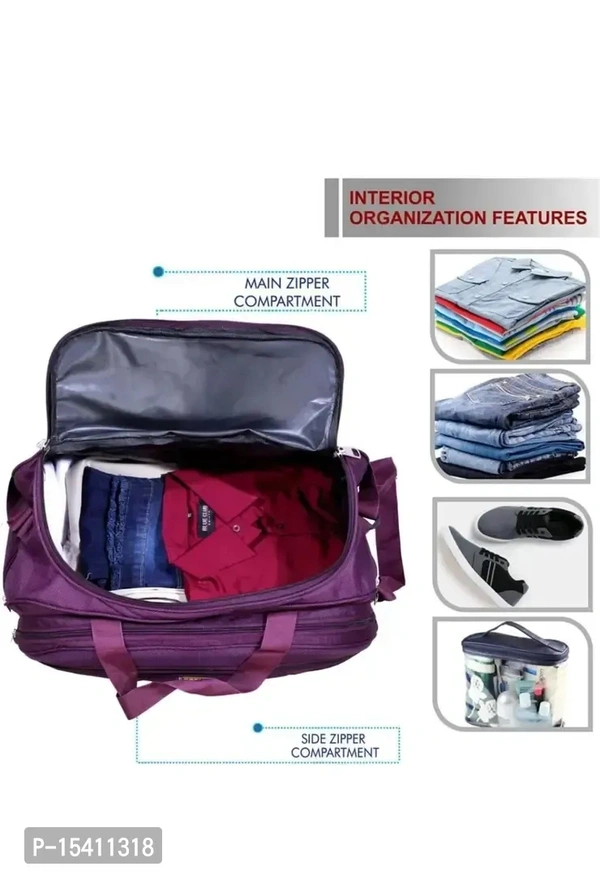 Mumbai Tourister Strolley Duffel Bag Roller Wheels Lightweight 57L Travel Duffel Bags with Wheel - Pigment Indigo