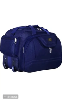 Mumbai Tourister Strolley Duffel Bag Roller Wheels Lightweight 57L Travel Duffel Bags with Wheel - Navy Blue