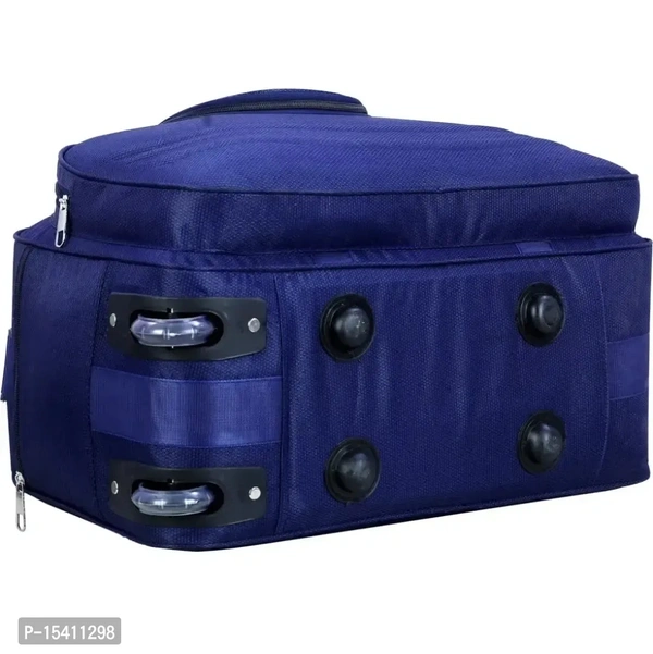 Mumbai Tourister Strolley Duffel Bag Roller Wheels Lightweight 57L Travel Duffel Bags with Wheel - Navy Blue