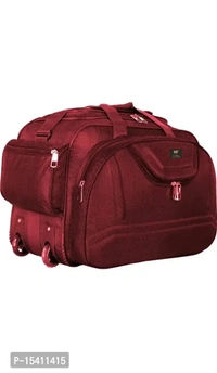 Mumbai Tourister Strolley Duffel Bag Roller Wheels Lightweight 57L Travel Duffel Bags with Wheel - Morocco Brown