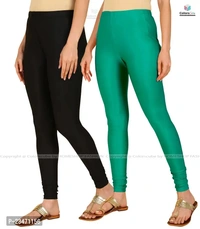 Stylish Women Lycra Blend Leggings Pack of 2 - Gray