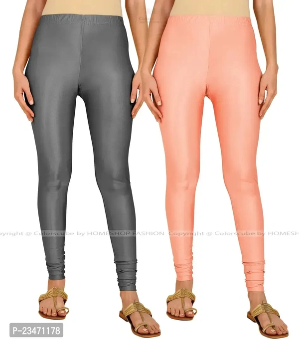 Stylish Women Lycra Blend Leggings Pack of 2 - Wild Watermelon