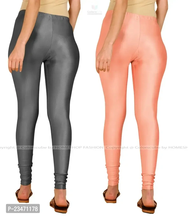 Stylish Women Lycra Blend Leggings Pack of 2 - Wild Watermelon