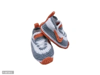 Baby Woolen Shoes  - Gray, 0-3 Month