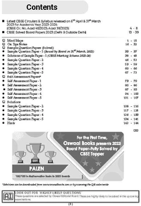 Oswal Sample Papers 10th Mathematics Basic