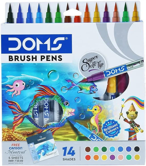 Doms Brush Pen Set Of 14