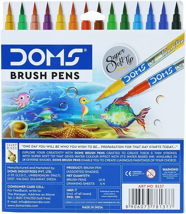 Doms Brush Pen Set Of 14