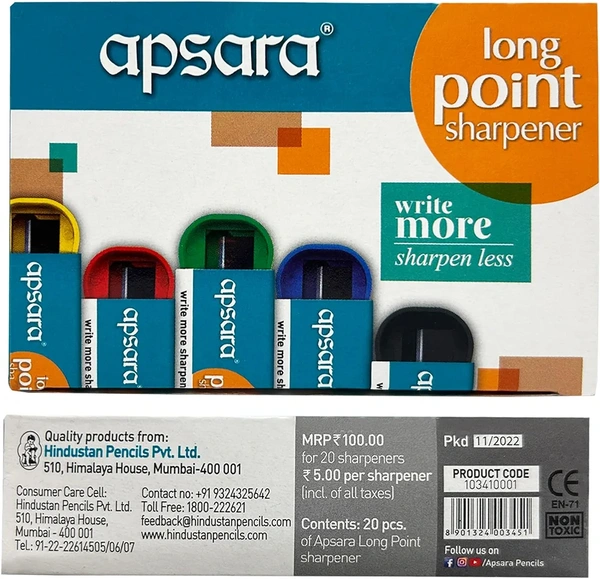 Apsara Long Point Sharpner Set Of 20