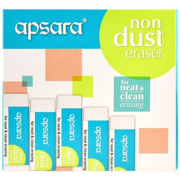 Apsara Non Dust Long Eraser Set Of 20